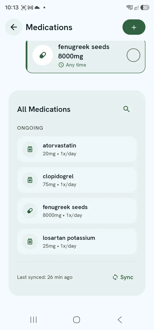 Medications — All Medications and Sync